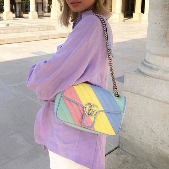 Gucci Handbags - Gucci Marmont Rainbow Shoulder Bag